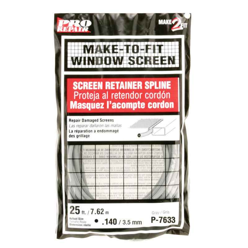 SPLINE SCRN 0.14"X25'GR