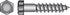 HILLMAN 3/8 in. X 6 in. L Hex Stainless Steel Lag Screw 25 pk