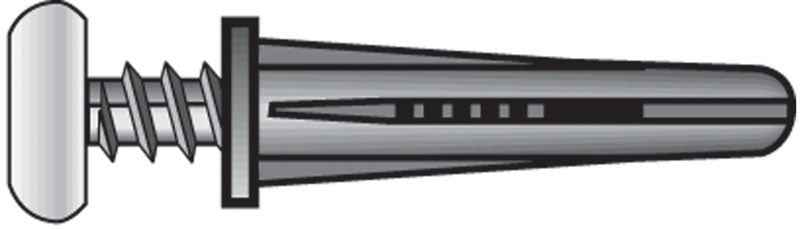 Hillman .19 in. Dia. x 1 in. L Plastic Pan Head Conical Anchor 25 pk (Pack of 5)