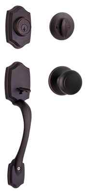 Kwikset SmartKey Belleview Venetian Bronze Handleset Right or Left Handed
