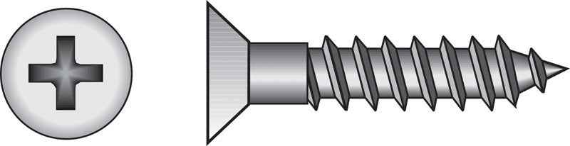 HILLMAN No. 12 X 3 in. L Phillips Coarse Wood Screws 100 pk
