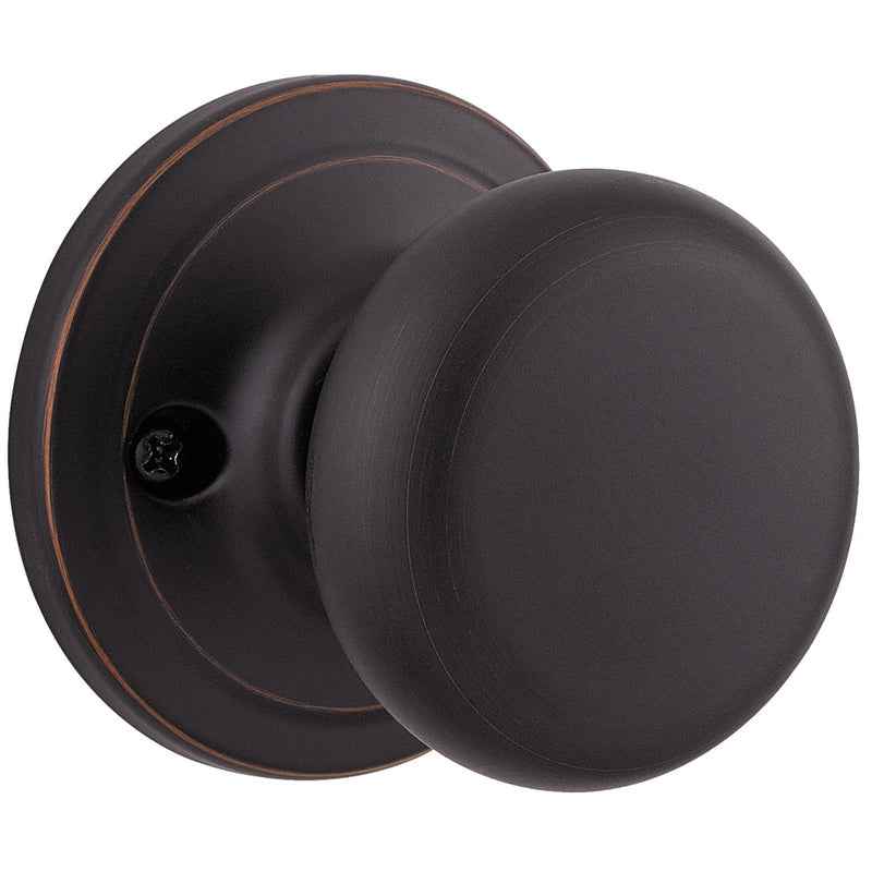 Kwikset Juno Venetian Bronze Passage Door Knob 1-3/4 in.