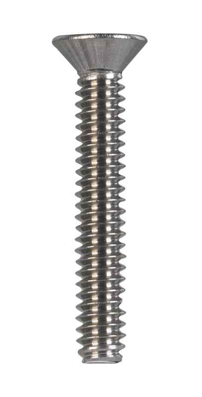 HILLMAN No. 10-24 Ga. X 1-1/4 in. L Phillips Flat Head Stainless Steel Machine Screws 100 pk