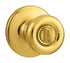 Kwikset Tylo Polished Brass Privacy Lockset 1-3/4 in.