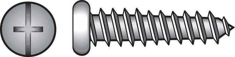 HILLMAN No. 6 X 3/4 in. L Phillips/Slotted Pan Head Sheet Metal Screws 100 pk