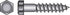Hillman 5/16 in. X 3 in. L Hex Hot Dipped Galvanized Steel Lag Screw 100 pk
