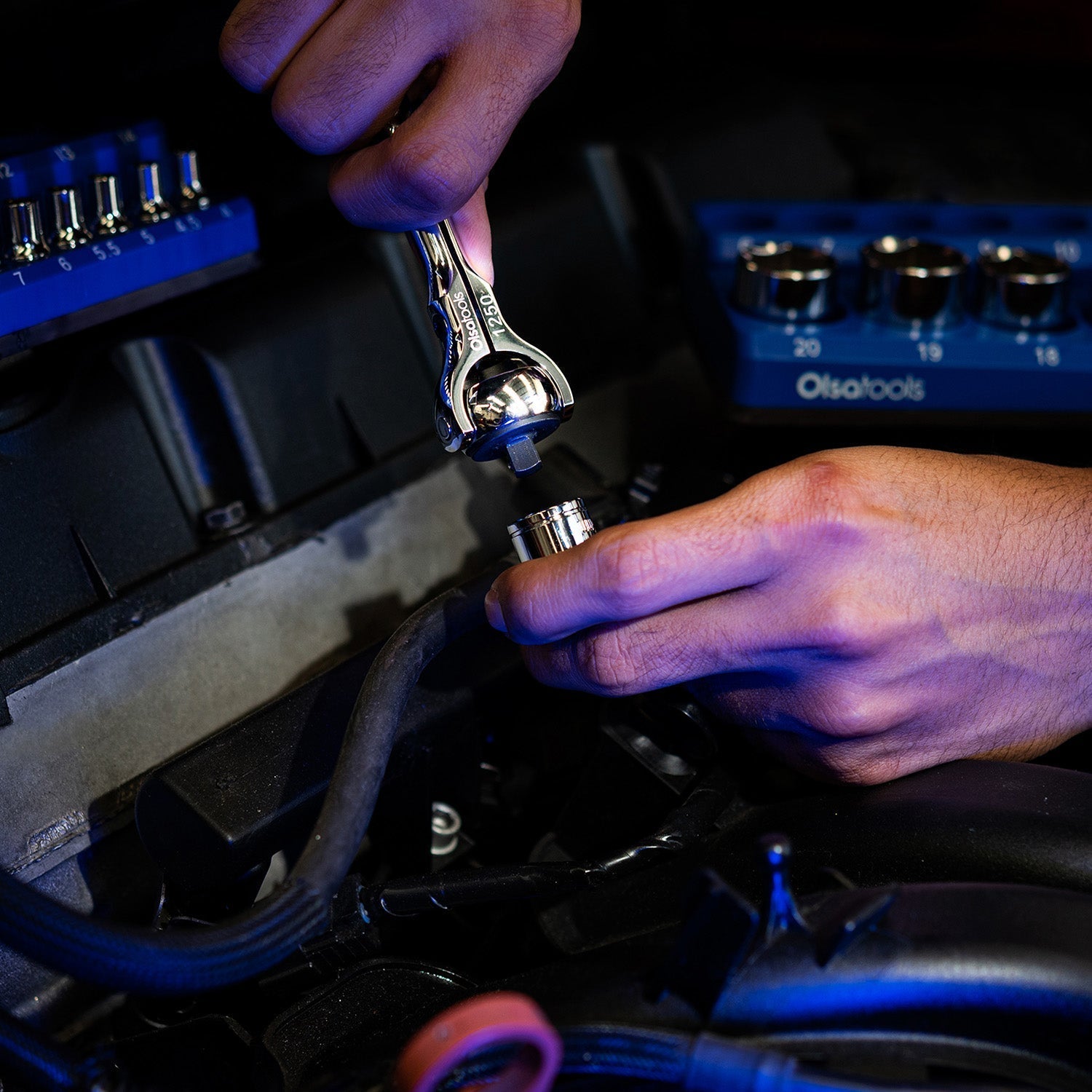 Swivel Head Ratchet - 90 Tooth Round Head