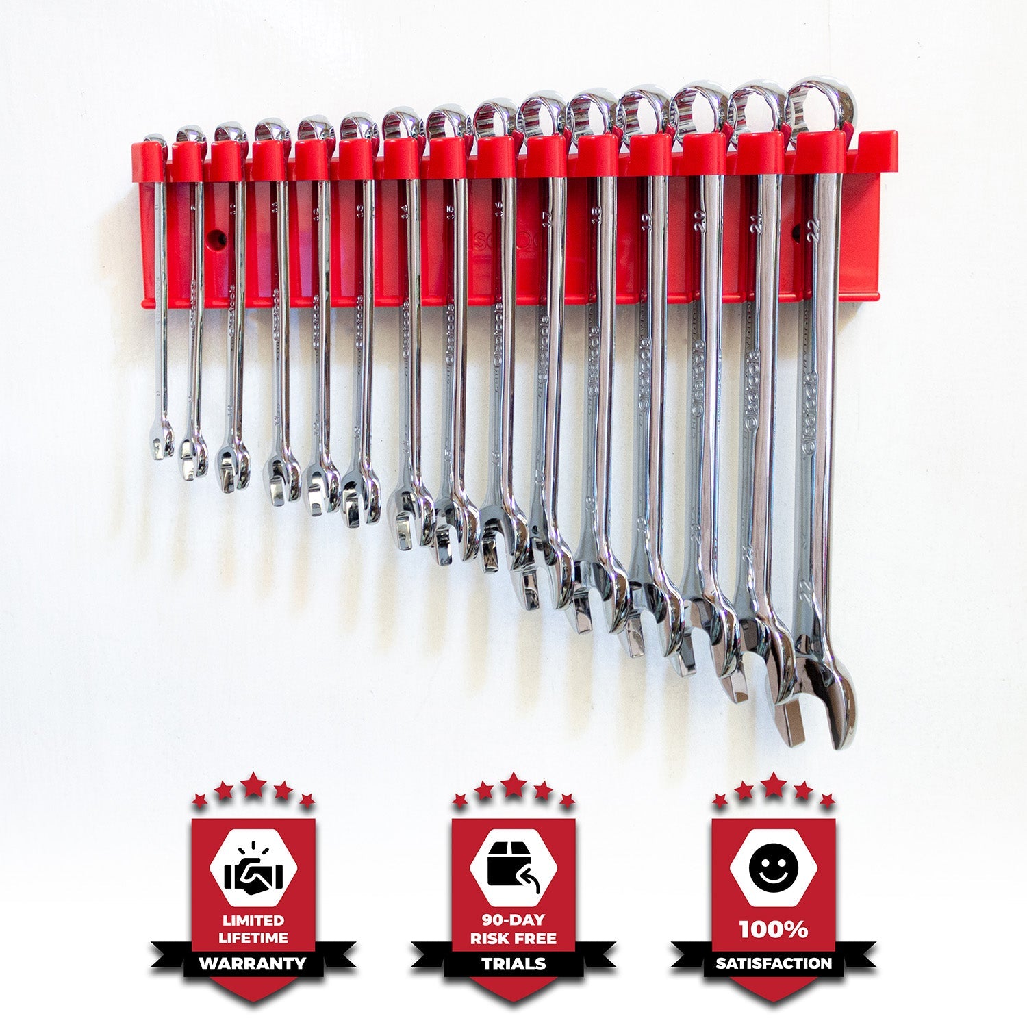 Magnetic Wrench Holders (Holds 15 Wrenches)