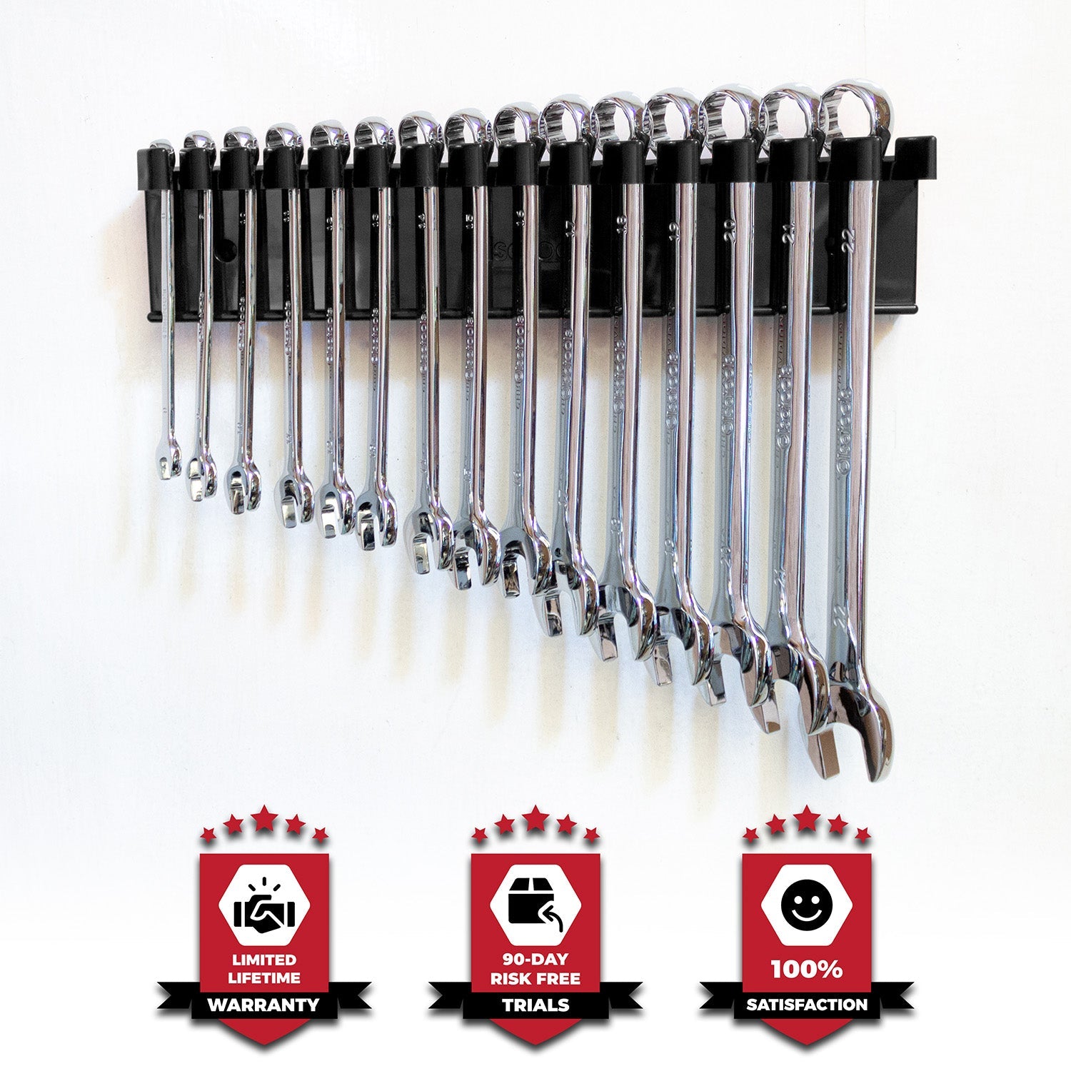 Magnetic Wrench Holders (Holds 15 Wrenches)