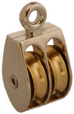 Campbell Chain 3/4 in. Dia. Nickel Copper Ridge Eye Double Sheave Rigid Eye Pulley (Pack of 10)