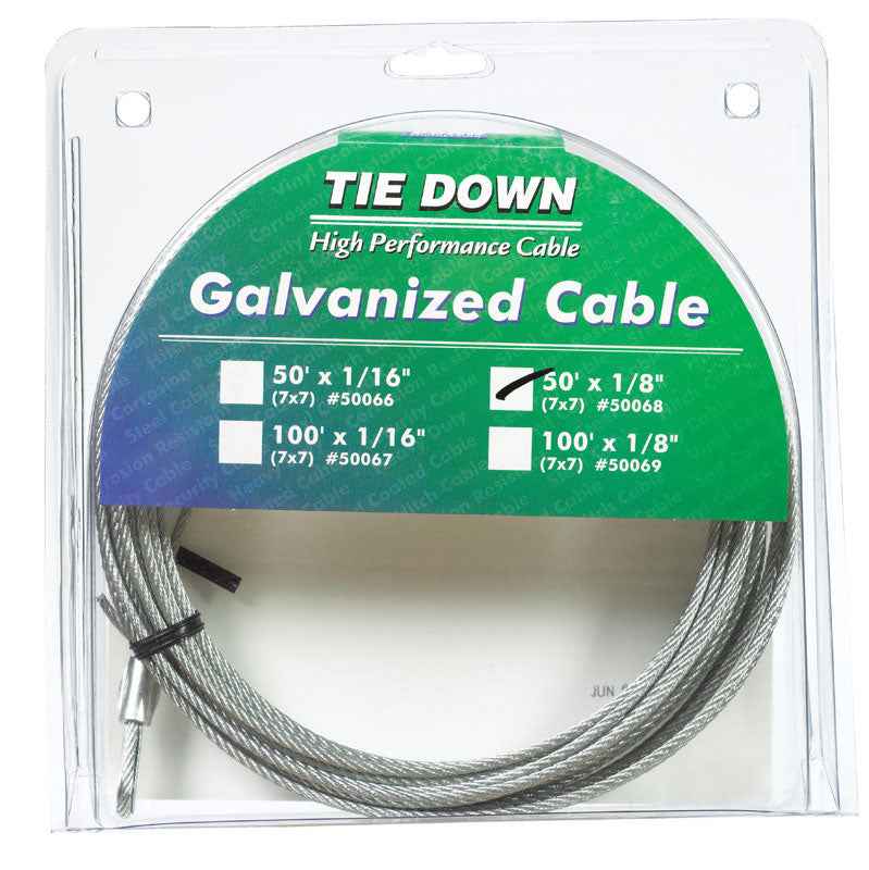 Tie Down Engineering 1/8 in. D X 50 ft. L Galvanized Steel Aircraft Cable