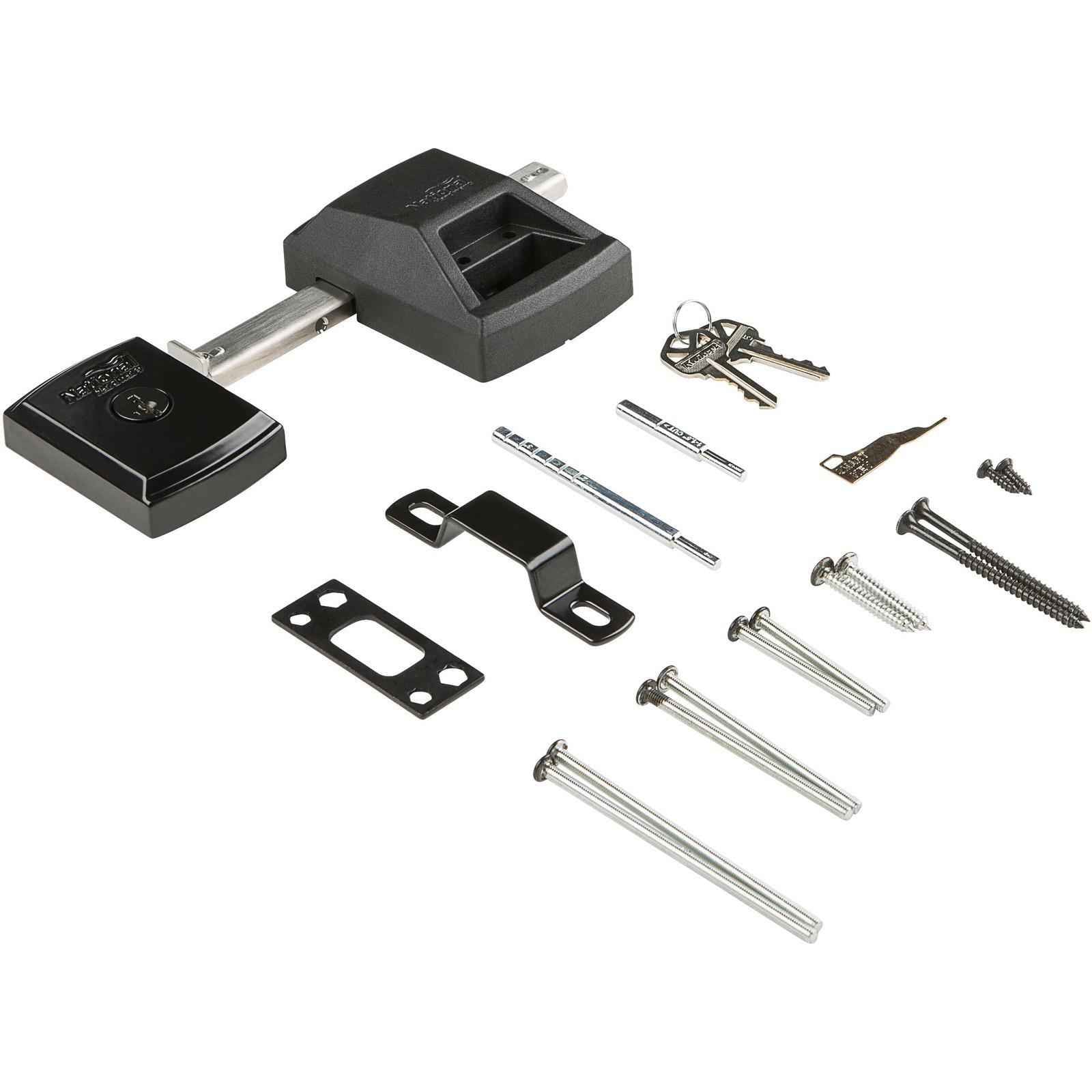 National Hardware SmartKey 3.35 in. L Black Gate Lock