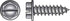 HILLMAN No. 8 Ga. X 2 in. L Slotted Hex Washer Head Sheet Metal Screws 100 pk