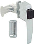 National Hardware White Zinc Push Button Keyed Latch 1 pk