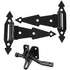 National Hardware 8 in. L Black Steel Gate Hardware Kit