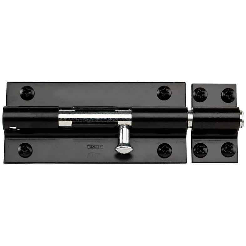 National Hardware 8 in. L Black Steel Heavy Duty Barrel Bolt 1 pk