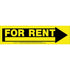 Hillman English Yellow For Rent Sign 6 in. H X 24 in. W (Pack of 6)