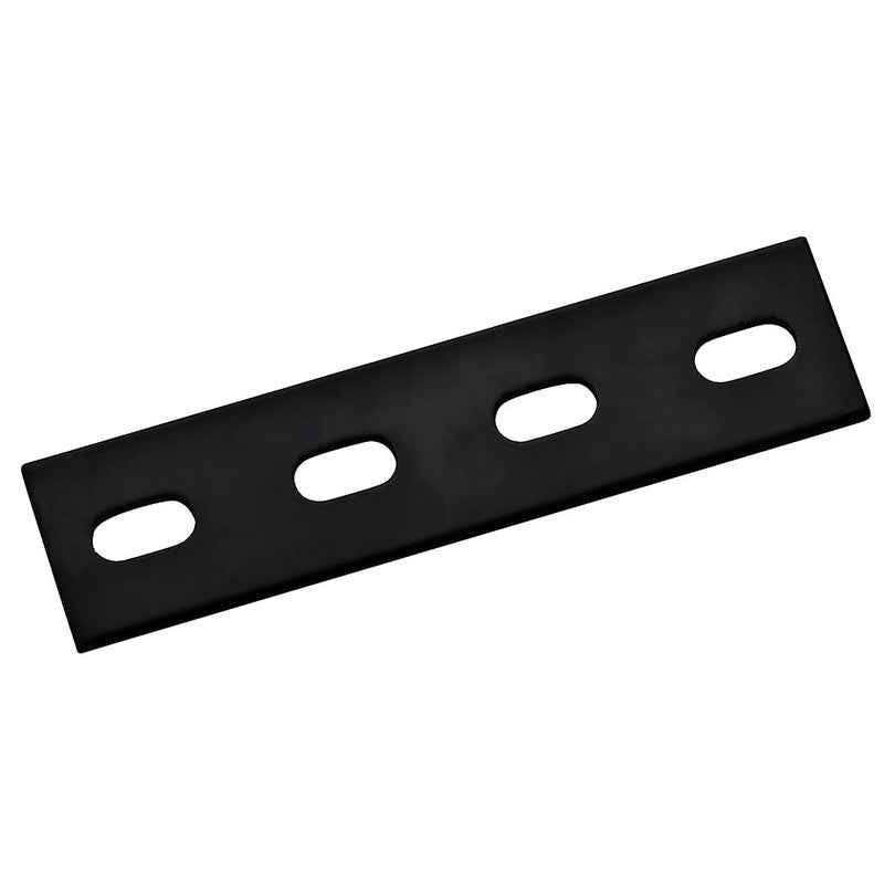 Hampton 1-1/2 in. W X 6 in. L Black Steel Mending Plate (Pack of 10)