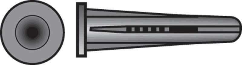 Hillman .164 in. Dia. x 7/8 in. L Plastic Pan Head Conical Anchor 14 pk (Pack of 10)