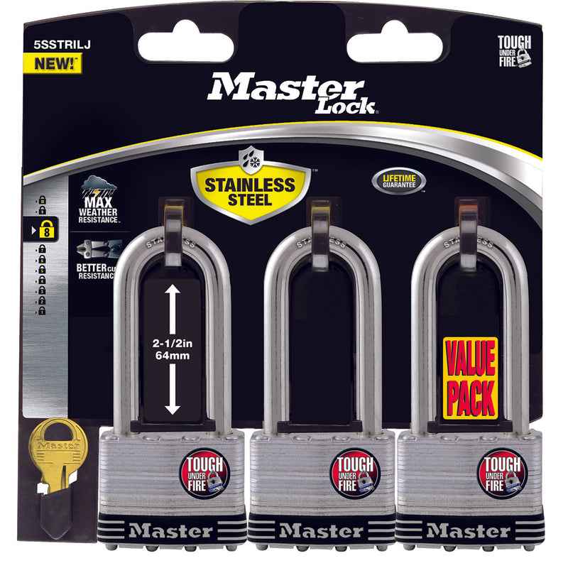 Master Lock 2 in. W Laminated Steel 4-Pin Cylinder Weather-Resistant Padlock