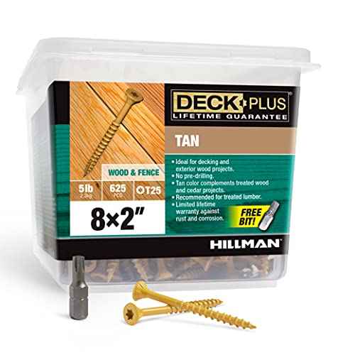 Deck Plus No. 8  x 2 in. L Star Flat Head Exterior Deck Screws 5 lb. 625 pk
