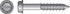 HILLMAN Tapper 1/4 in. D X 3-3/4 in. L Steel Hex Head Concrete Screw Anchor 100 pk