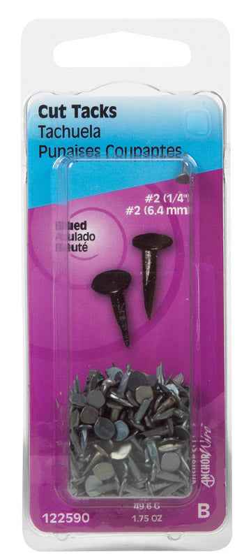 Hillman No. 2 x 1/4 in. L Steel Cut Tacks 1.75 pk (Pack of 6)