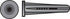 Hillman .25 in. D X 1-3/8 in. L Plastic Flat Head Conical Anchor 50 pk