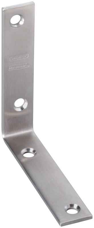 National Hardware 4 in. H X 7/8 in. W Stainless Steel Inside Corner Brace