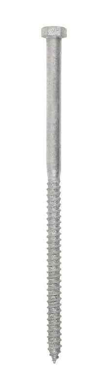 Hillman 3/8 in. X 8 in. L Hex Hot Dipped Galvanized Steel Lag Screw 50 pk