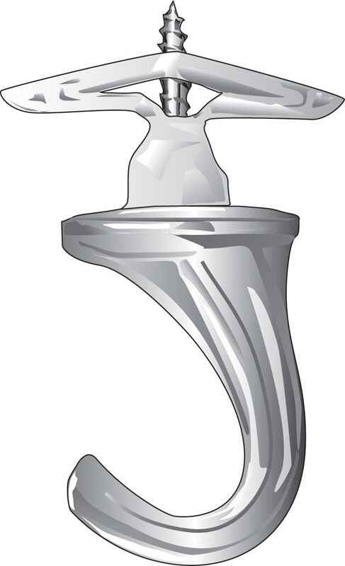 Hillman Brass Small Versa Hook 75 lb. capacity 2 pk (Pack of 5)