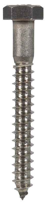 HILLMAN 5/16 in. X 2-1/2 in. L Hex Stainless Steel Lag Screw 25 pk