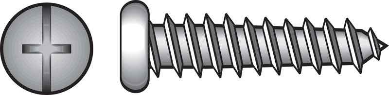 HILLMAN No. 10 X 1-1/4 in. L Phillips/Slotted Pan Head Sheet Metal Screws 100 pk