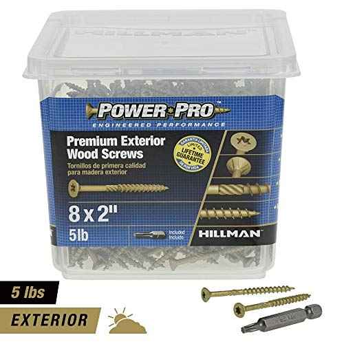 Hillman Power Pro No. 8 X 2 in. L Star Flat Head Premium Deck Screws 5 lb 767 pk