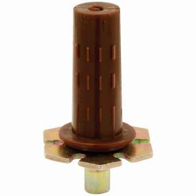 Prime-Line 7/16 in. D X 2.44 in. L Gloss Brown Steel Pivot 2 pc