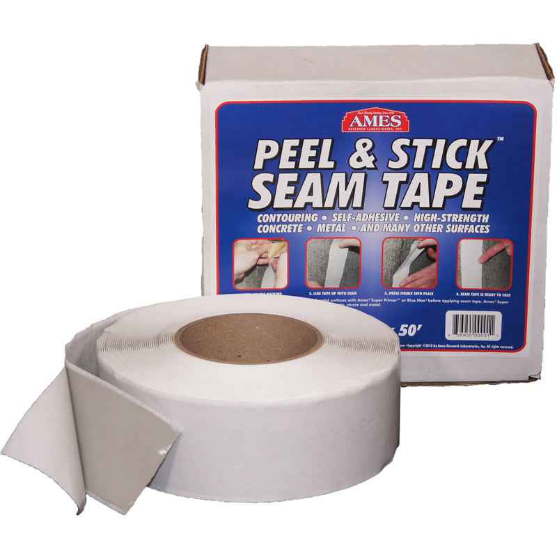 Ames Matte White Solid Low VOC Elastomeric Roof Tape 8 sq. ft. Coverage, 50 ft.