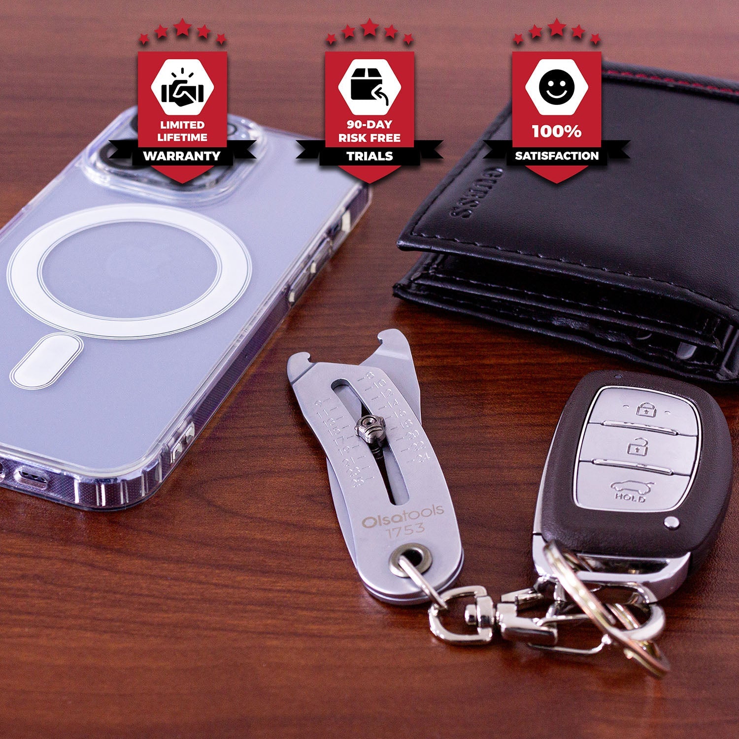 Bolt Size Finder Keychain
