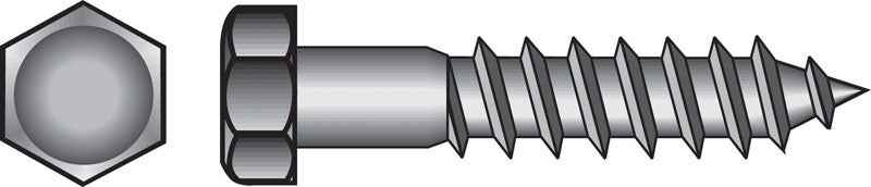 HILLMAN 5/8 in. X 6 in. L Hex Zinc-Plated Steel Lag Screw 25 pk
