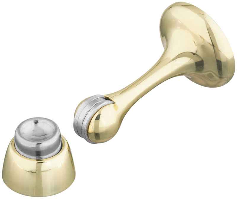 National Hardware Zinc Brass Gold Magnetic Door Stop Mounts to door and wall
