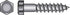 HILLMAN 1/4 in. X 3-1/2 in. L Hex Hot Dipped Galvanized Steel Lag Screw 100 pk