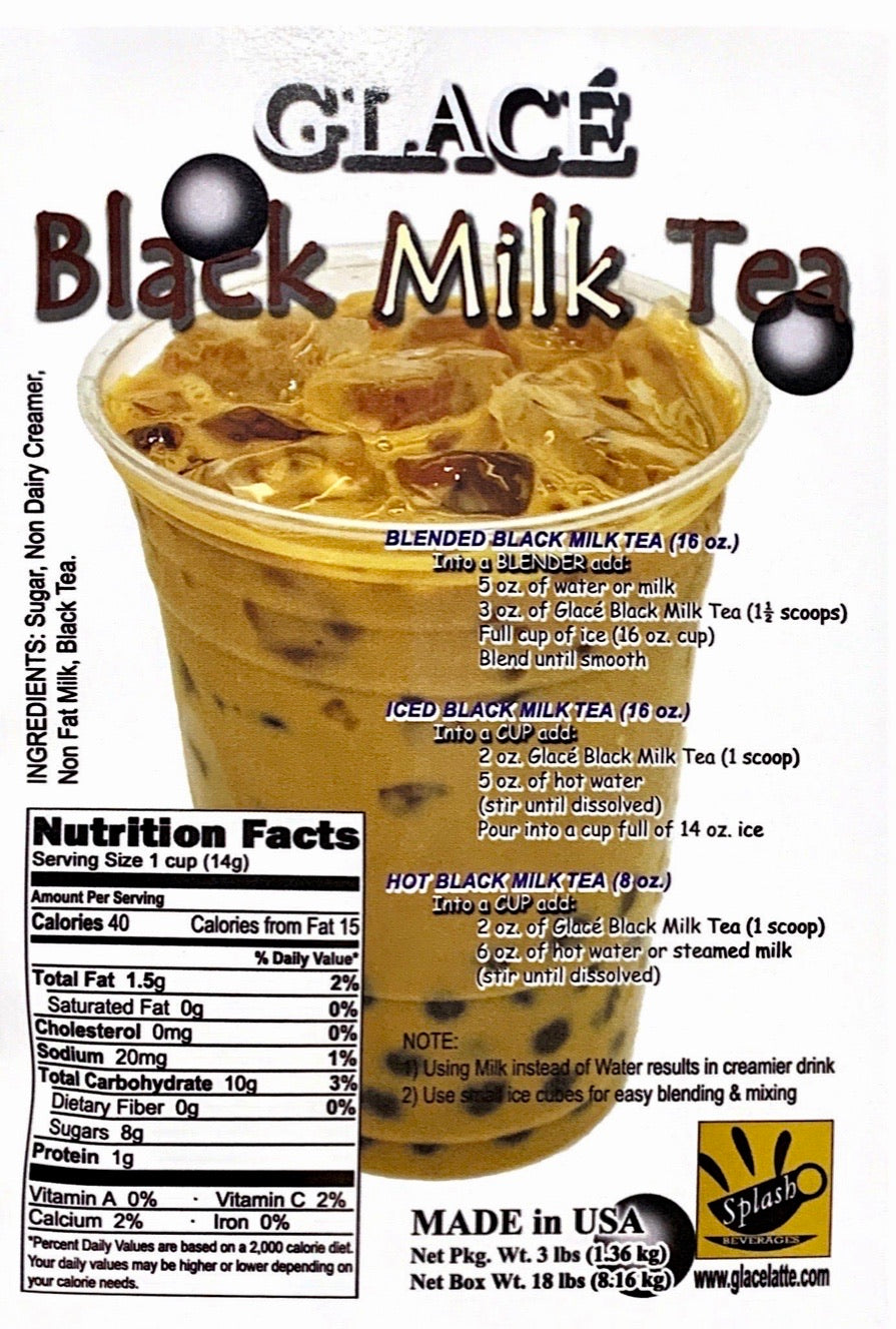 Black Milk Tea 4 in 1 Bubble Tea / Latte and Frappe Mix - Ships Free Within Canada on Orders Above CAD $199