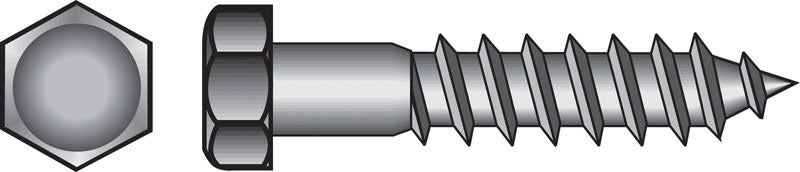 Hillman 3/8 in. X 8 in. L Hex Hot Dipped Galvanized Steel Lag Screw 50 pk