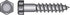 Hillman 3/8 in. X 8 in. L Hex Hot Dipped Galvanized Steel Lag Screw 50 pk