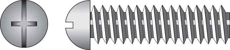 HILLMAN No. 6-32 Ga. X 3 in. L Combination Round Head Zinc-Plated Steel Machine Screws 100 pk