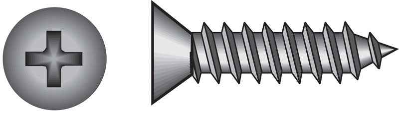 Hillman No. 8 X 1-1/2 in. L Phillips Flat Head Sheet Metal Screws 100 pk
