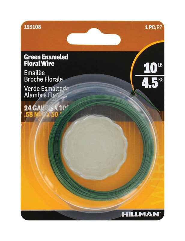 Hillman 100 ft. L Steel 24 Ga. Floral Wire (Pack of 10)