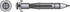 Hillman 1/8 in. D X 1/8 LS Multi-Grip Range in. L Metal Pan Head Drive Wall Anchors 100 pk