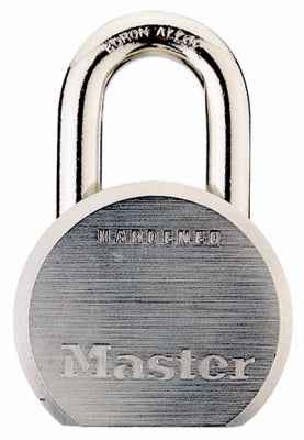 Master Lock 2-3/16 in. H X 2-1/2 in. W Steel Dual Ball Bearing Locking Weather-Resistant Padlock