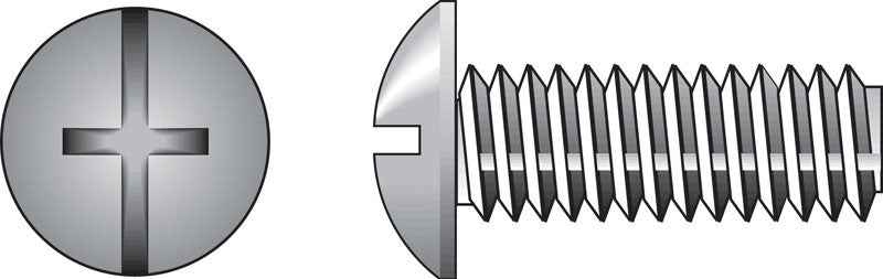 HILLMAN No. 8-32 Ga. X 1-3/4 in. L Combination Truss Head Zinc-Plated Steel Machine Screws 100 pk