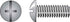 HILLMAN No. 8-32 Ga. X 1-3/4 in. L Combination Truss Head Zinc-Plated Steel Machine Screws 100 pk